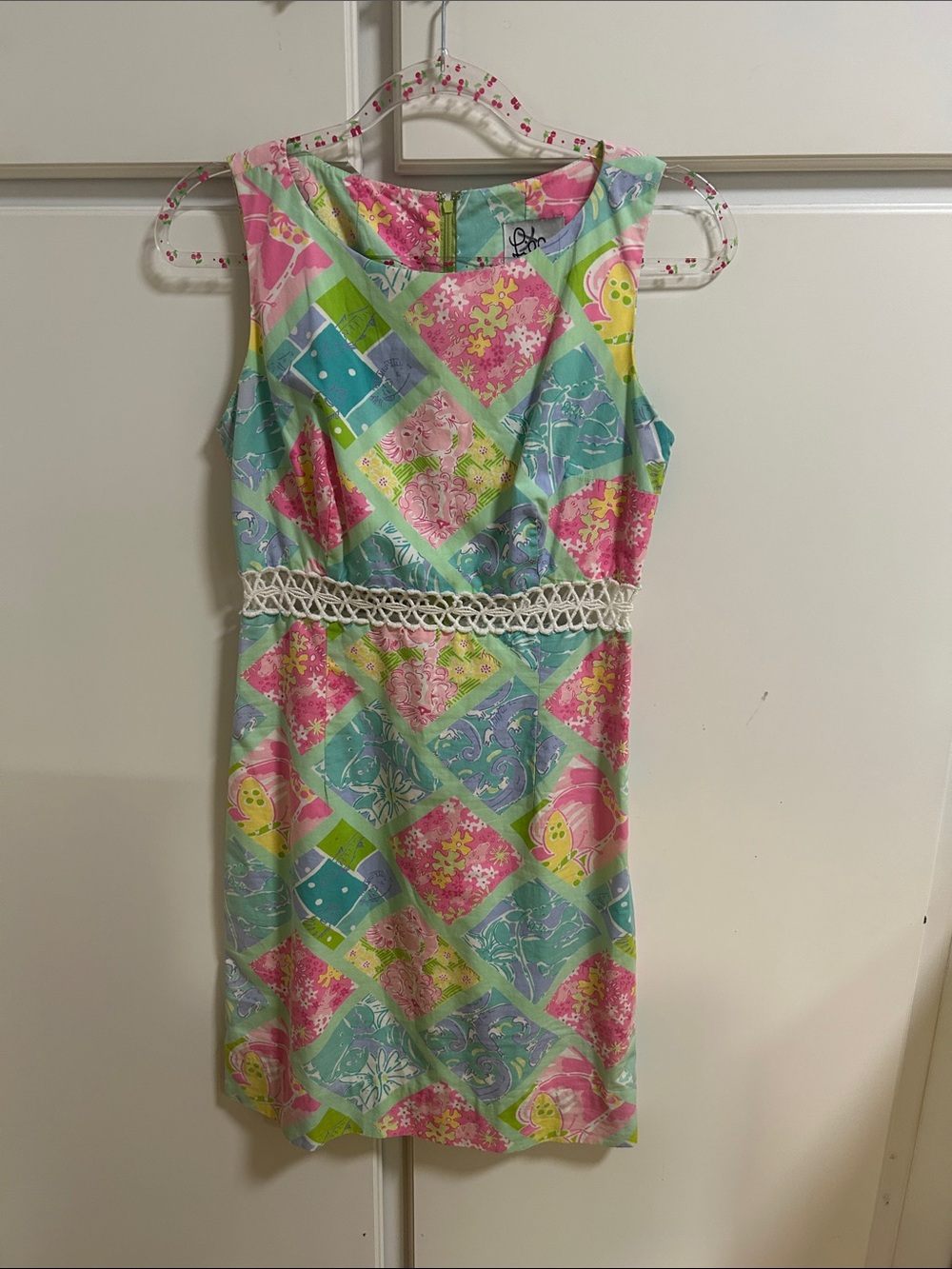 Lilly Pulitzer Vintage Patchwork Floral Sheath Dress in Surf and Patch Print 6